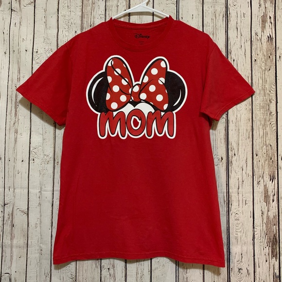 Disney Tops - Red Disney Minnie Mouse Mom Tee